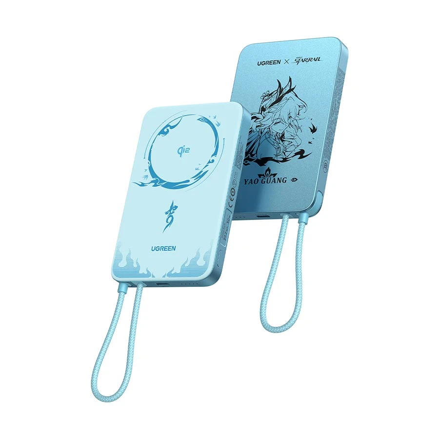 Ugreen MagFlow Air Star Rail Edition PB570 10000mAh Peacock Blue 30W Magnetic Wireless Charging Power Bank