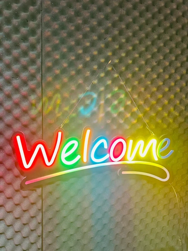 GearUP Welcome10 Neon Sign For Greetings at Shop, Restaurant, Pharmacy, Cafe