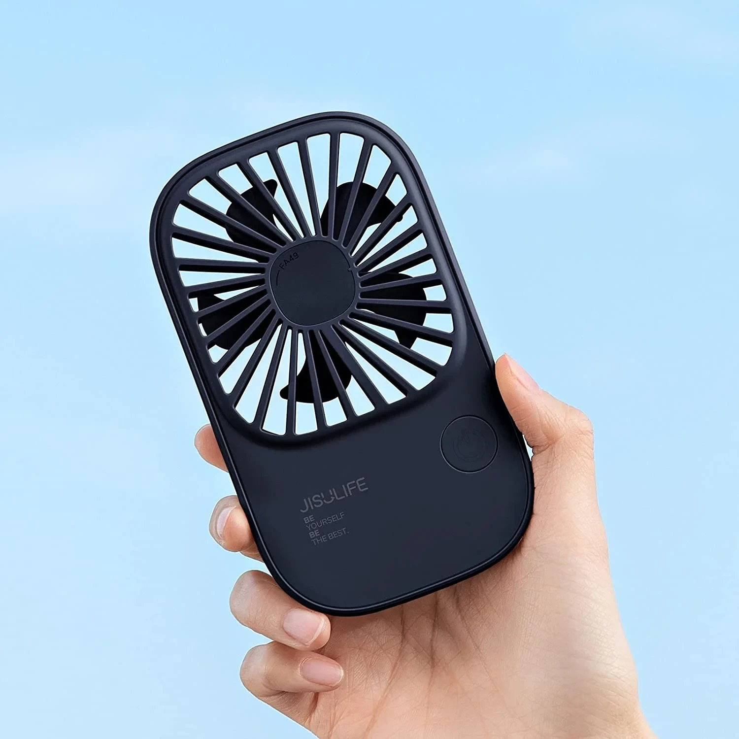 Jisulife FA49 Handheld Fan Mini Fan 2000mAh USB Rechargeable Lash Fan with 3 Speeds