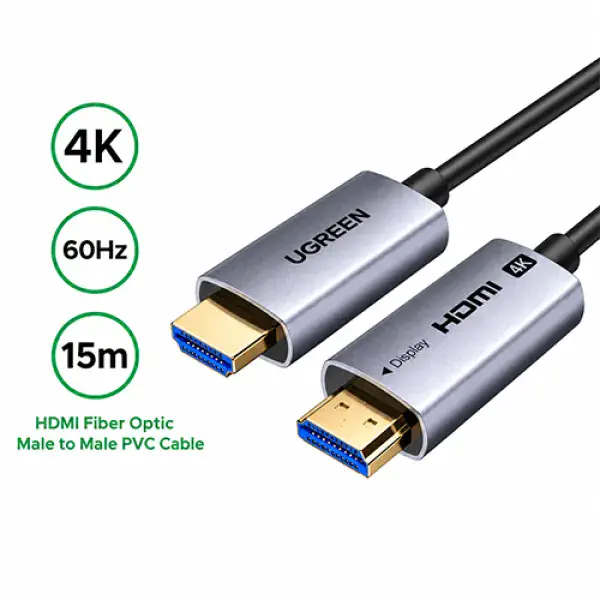 Ugreen HD178 (45504) 15 meter HDMI 4K Fiber Optic Cable Male to Male Aluminum Shell