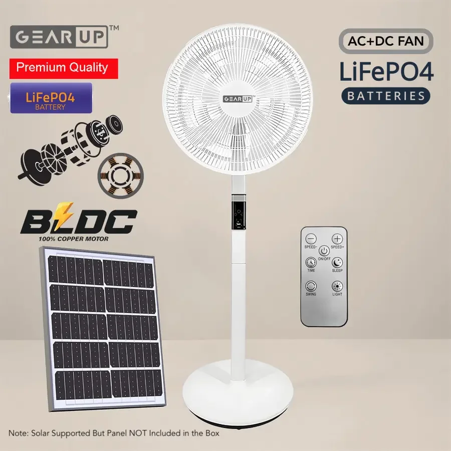 GearUP GP90 Solar Stand Fan