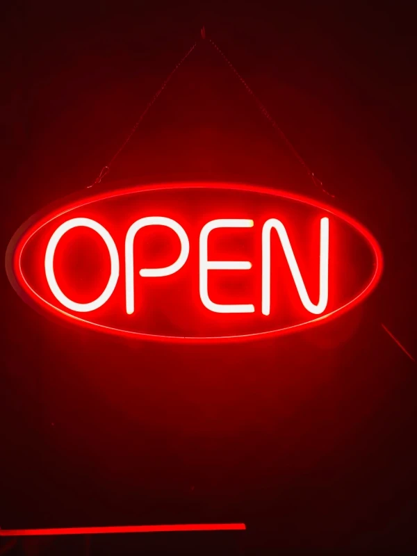 GearUP Open10 Neon Business Sign For Shop, Restaurant, Pharmacy, Cafe
