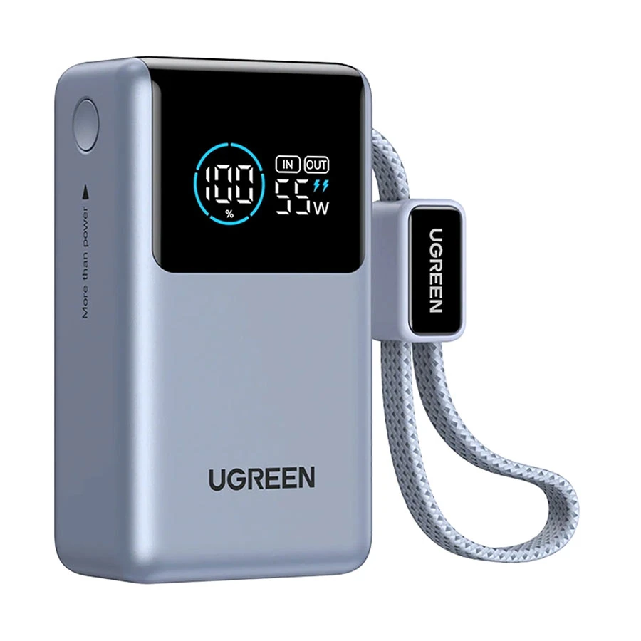 Ugreen PB727 10000mAh 55W Digital Display Gray Power Bank